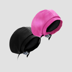Hairbrella Satin-Lined Waterproof, Adjustable Kid's Swim Cap, Black Bundle (2)