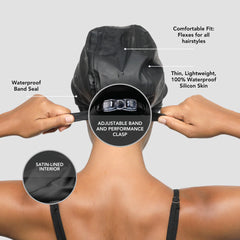 Hairbrella Satin-Lined Waterproof, Adjustable Swim Cap