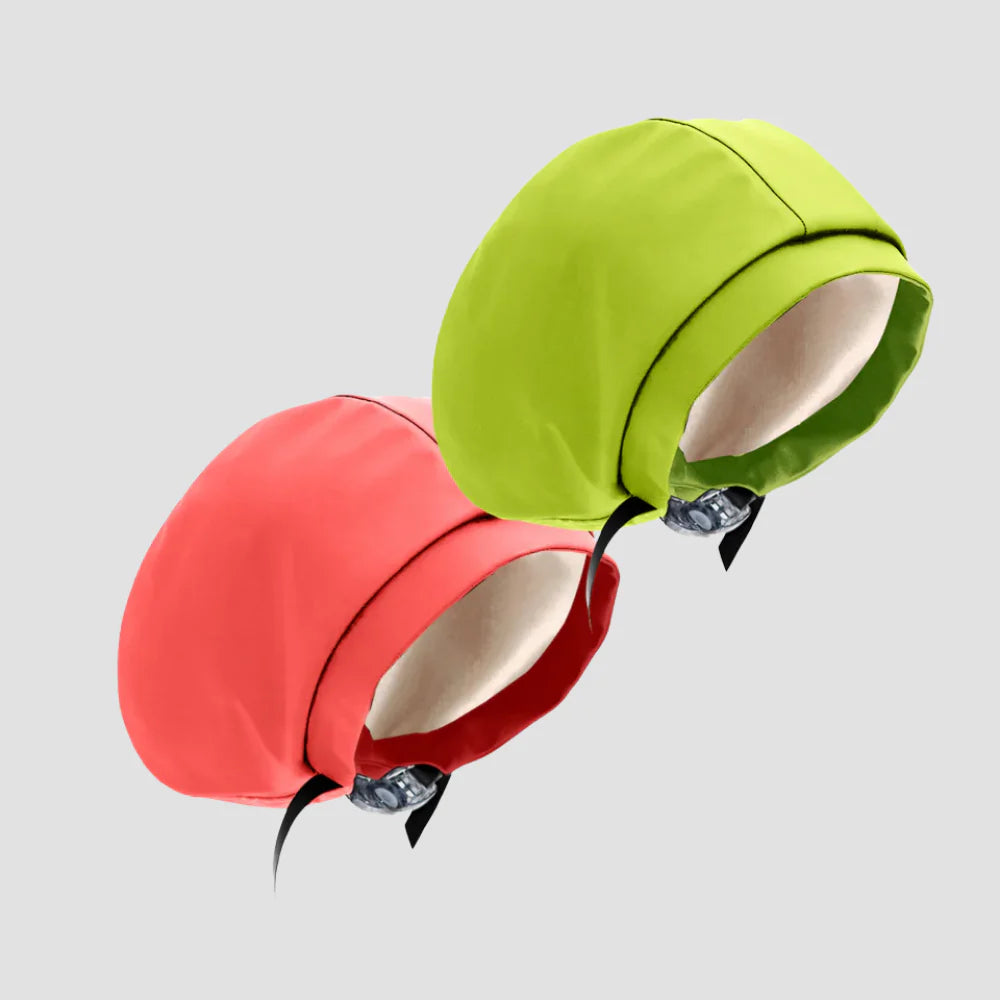 Hairbrella Satin-Lined Waterproof, Adjustable Classic Swim Cap, Peach Bundle (2)