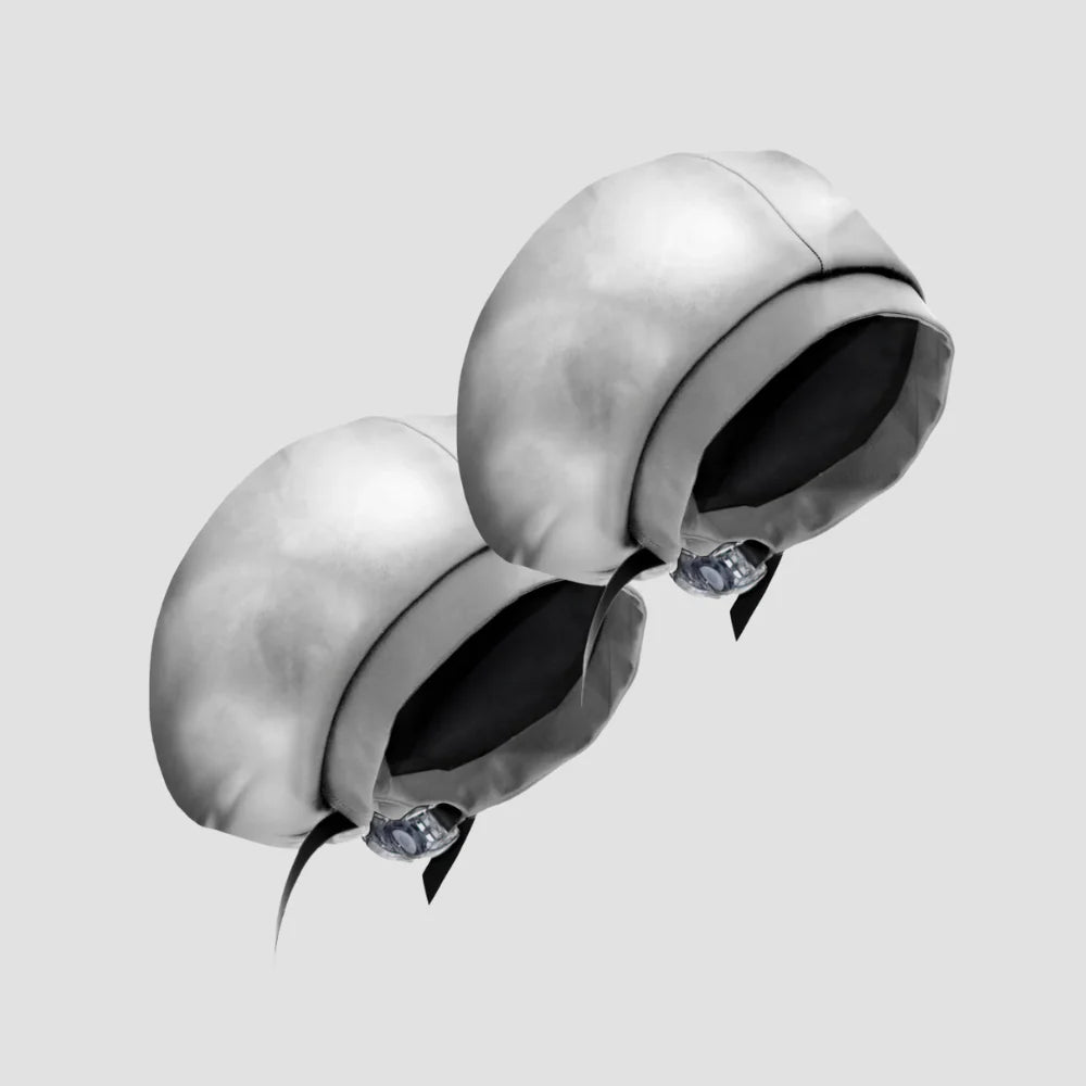 Hairbrella Satin-Lined Waterproof, Adjustable Kid's Swim Cap, Chrome Bundle (2)
