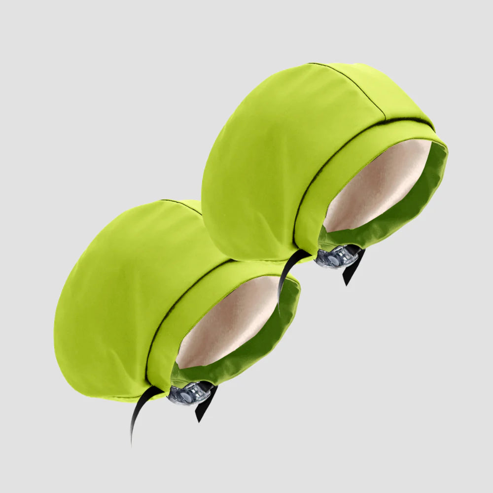 Hairbrella Satin-Lined Waterproof, Adjustable Classic Swim Cap, Lime Bundle (2)