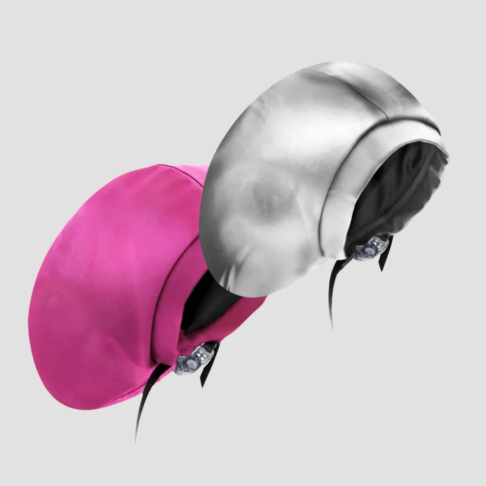 Hairbrella Satin-Lined Waterproof, Adjustable XL Swim Cap, Pink Bundle (2)