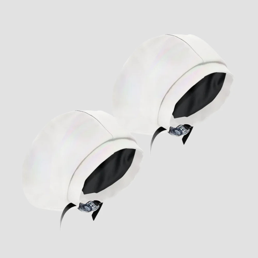 Hairbrella Satin-Lined Waterproof, Adjustable Classic Swim Cap, Pearl Bundle (2)