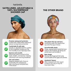 Bundle and Save: Hairbrella Satin-Lined Waterproof, Adjustable Shower Cap