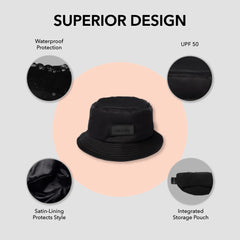 Waterproof, Satin-Lined Men's Bucket Hat