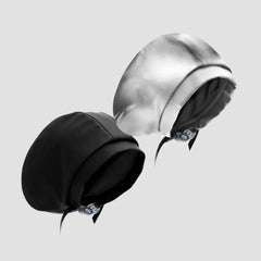 Hairbrella Satin-Lined Waterproof, Adjustable Classic Swim Cap, Chrome Bundle (2)