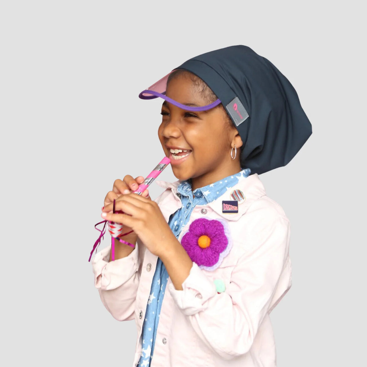 Hairbrella Satin-Lined, Waterproof Rain Hat Kids